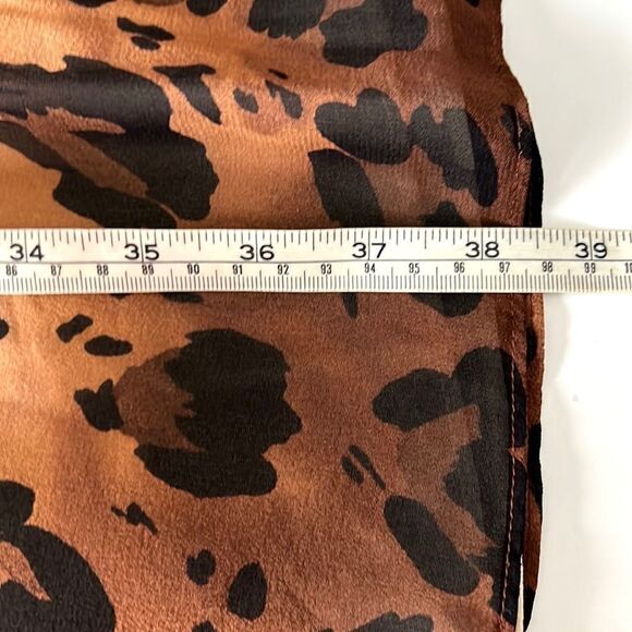 Nicole Miller Collection Silk Dress Empire Style Animal Print Deep V-Neck size 0 - Picture 12 of 12
